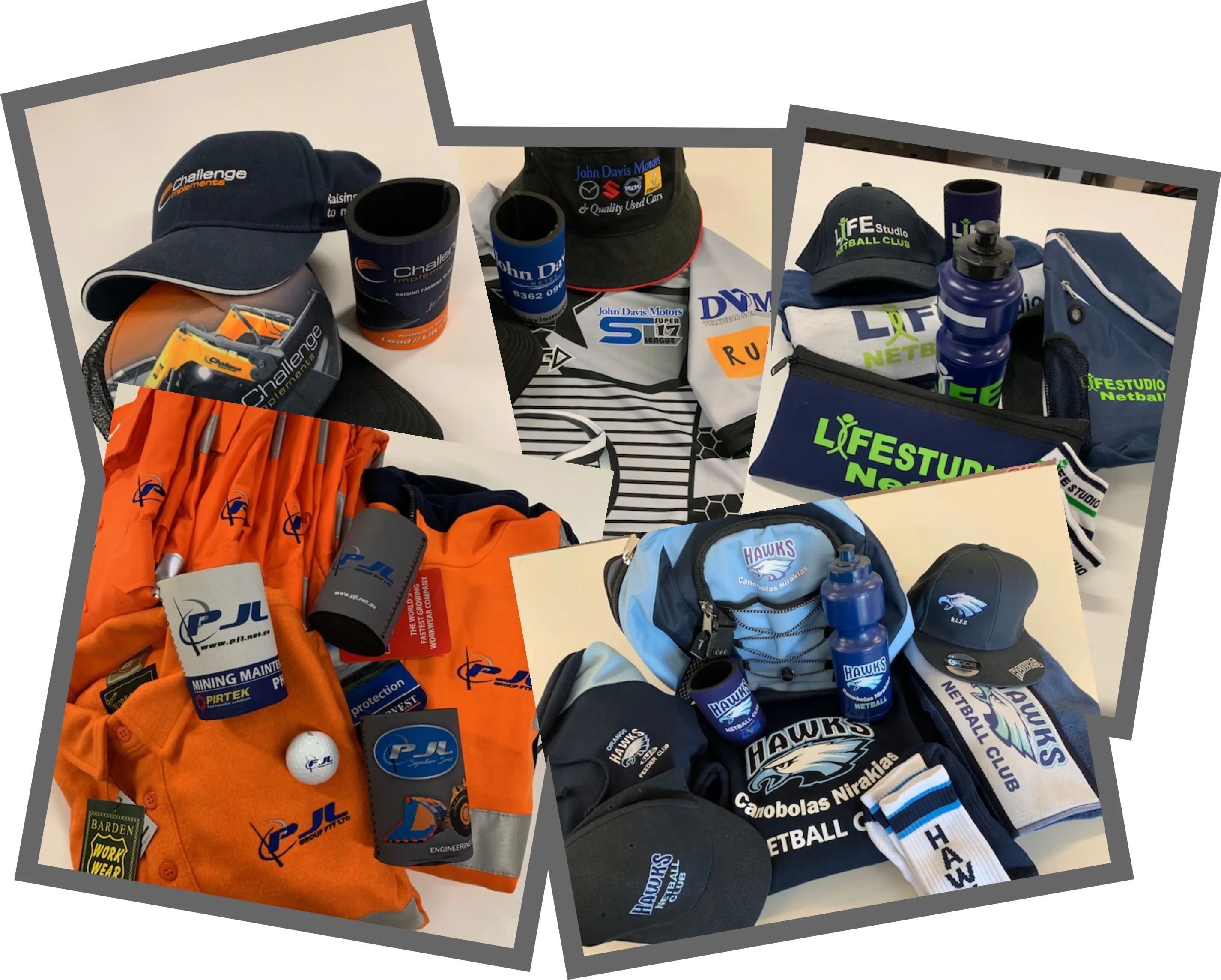 DVM workwear and embroidery samples